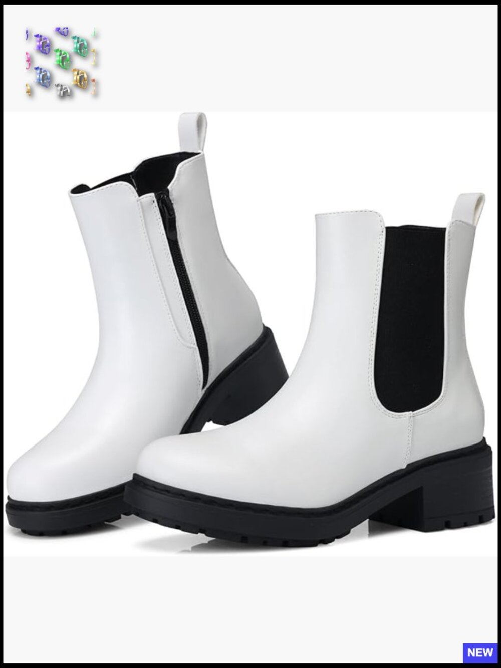 Chunky Chelsea Booties Slip On Lug Sole Platform Ankle Boots Fall Fashion